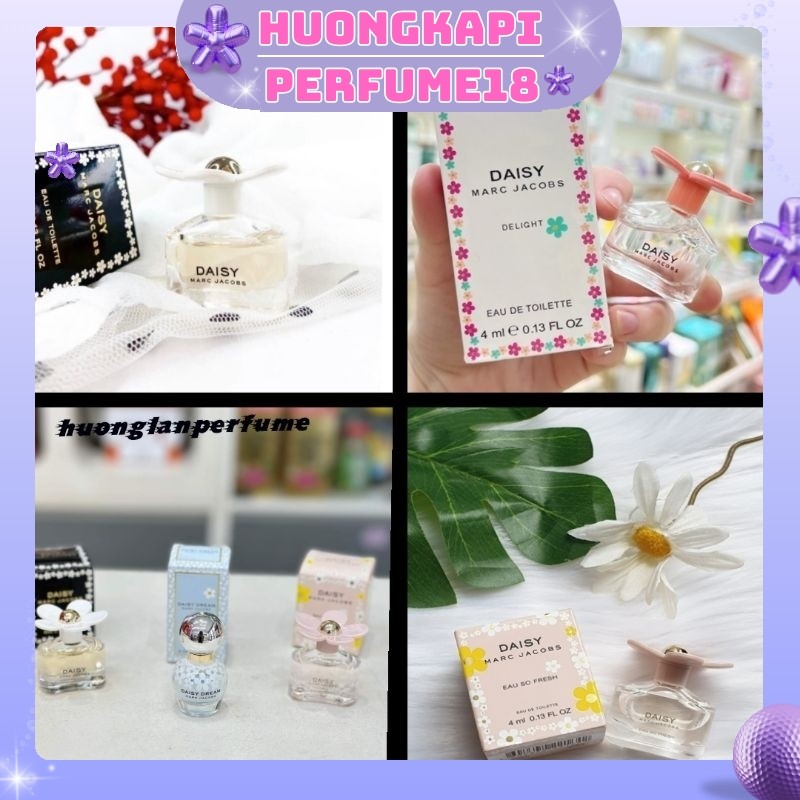 [MINISIZE-AUTH]❤❤❤Nước hoa Marc Jacobs Daisy DelightMARC JACOBS MINI 4ML🍒 3 MÙI XUẤT SẮC NHÀ MARC🍒