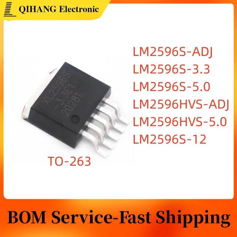5 CHIẾC LM2596S-ADJ LM2596S-5.0 LM2596S-3.3 LM2596HVS-ADJ LM2596HVS-5.0 LM2596S-12 LM2596S LM2596HVS