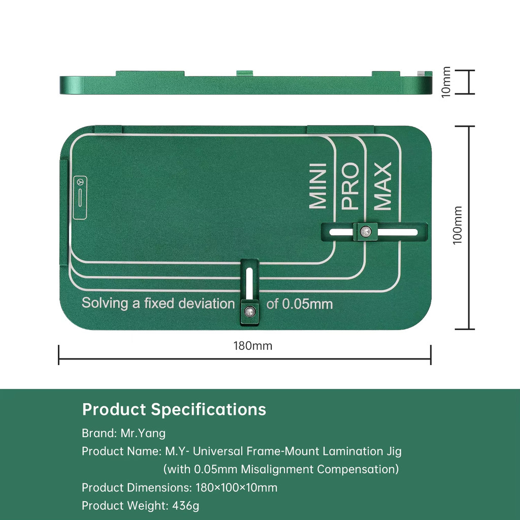 Mr.Yang Universal Precision Frame Mount Lamination Jig với bồi thường sai lệch có thể điều chỉnh để 