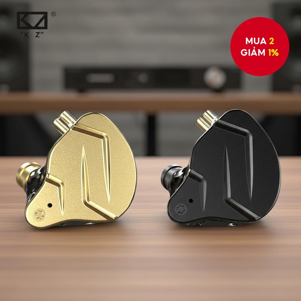 KZ ZSN PRO X Tai Nghe Màu Đen Có Mic 1DD 1BA Hybrid Kim Loại In Ear HIFI DJ Monitor Running Sport He