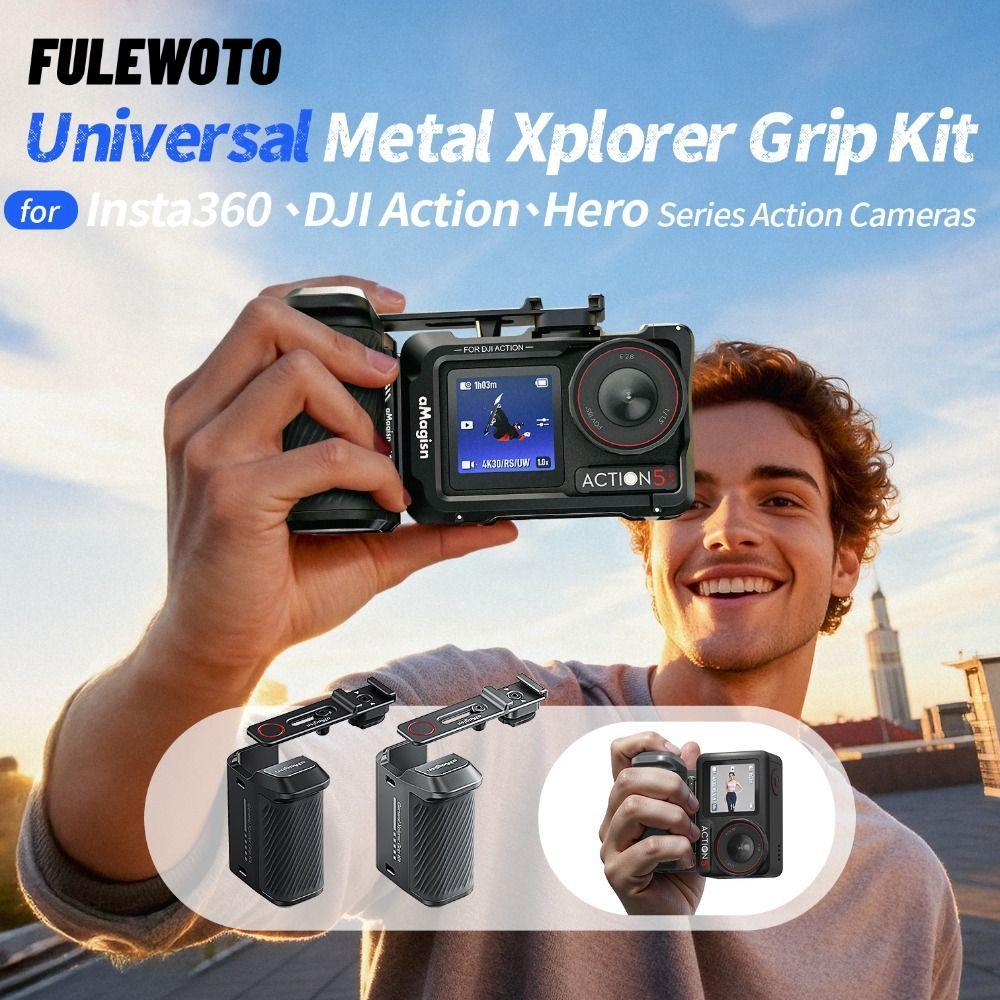 Giá đỡ Vlog Street Grip, Nút chụp bằng hợp kim nhôm Xplorer Grip Kit Handle, Phát hành nhanh cho DJI