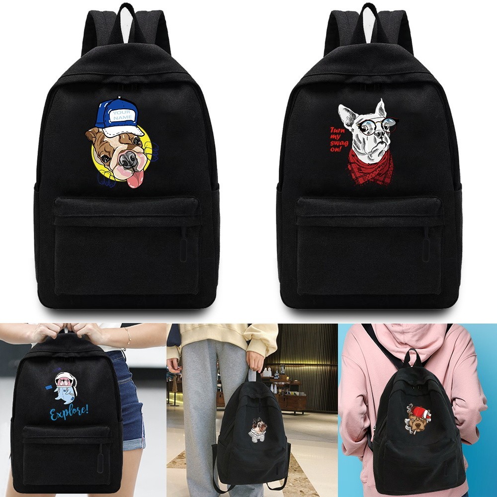 Women Backpack Dog Print School Bag for Teenage Girls Boys Travel Double Shoulder Bags Large Capacit