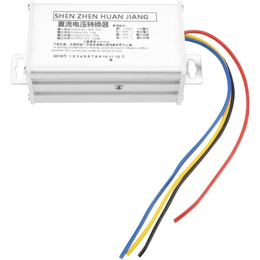 Bộ chuyển đổi DC, 36V-72V sang 12V 10A, Điều chế tần số xung, cho thiết bị điện tử 12V 2PKE