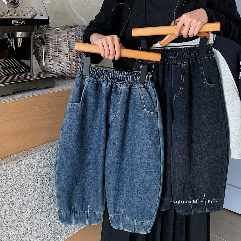 Muye Winter Trẻ Em Lông Cừu-Fleece-Fleece-Fleece Jeans Huzhou Dệt Quần Áo Trẻ Em