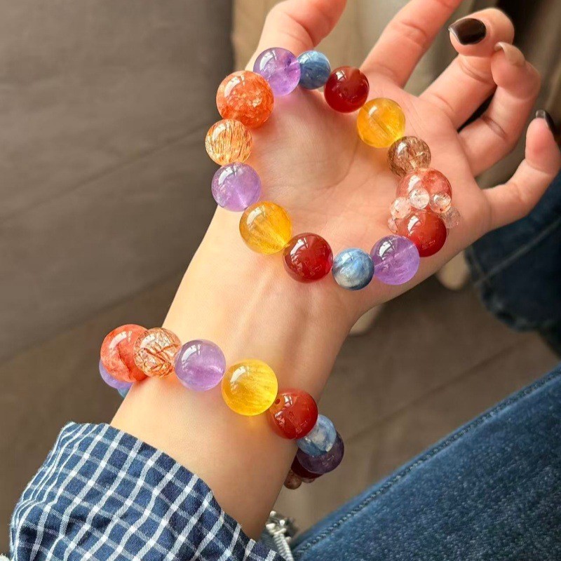 Vòng tay thạch anh tím tự nhiên Kyanite Dopamine