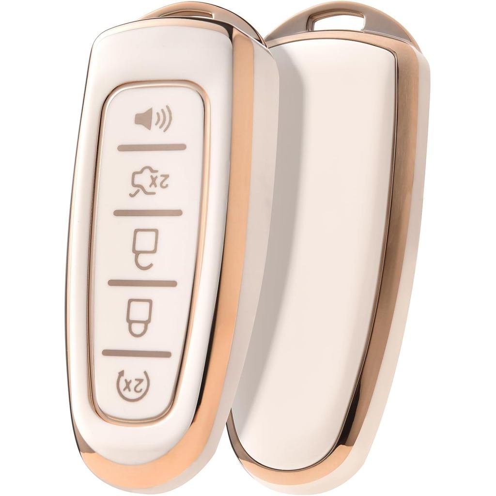 ELOHEI Key Fob Cover cho Ford C-Max Edge Escape Expedition Explorer Flex Focus Taurus Lincoln MKS MK
