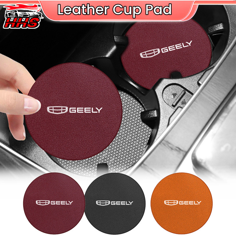 Geely Car Coaster Cup Holder Tấm lót cao su chống trượt Tấm trang trí Thảm in Logo ô tô Tấm lót cốc 