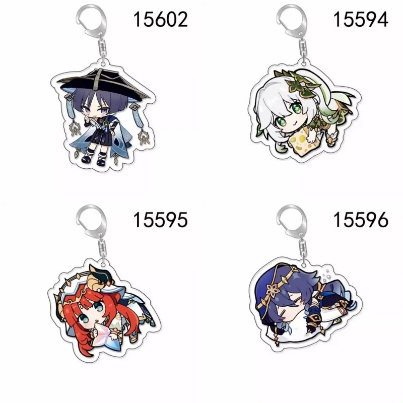 Móc khóa Genshin Impact Acrylic hình Scaramouche Nahida Nilou Layla Chibi Anime mô hình treo cặp sác