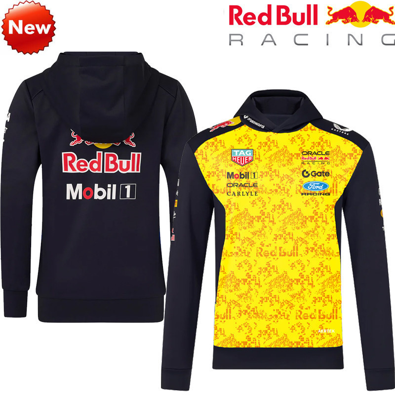 Bộ đồ thể thao RedBull F1 unisex với áo ngụy trang và mũ trùm đầu