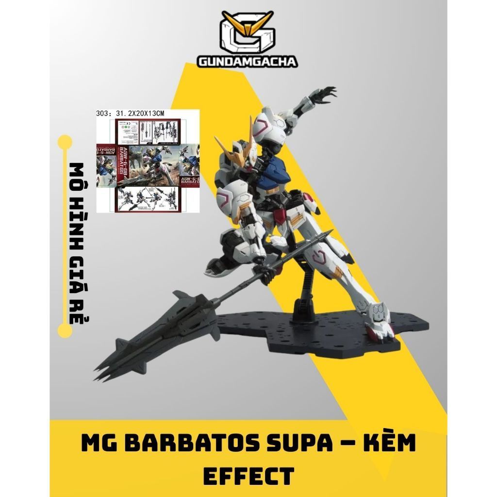 HT ShopX-Mô Hình Lắp Ráp MG 1/100 Gundam Barbatos Supa – Kèm Effect | Mô Hình Giá Rẻ