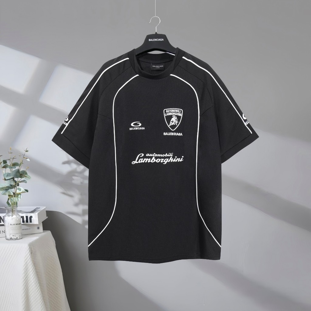 Balenciaga Áo Thun Cổ Điển Cho Nam Và Nữ, 100% Bông, Thoáng Khí, Phù Hợp Mùa Thu - Xuân EM56