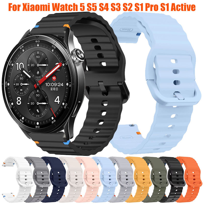 Dây đeo silicon 22mm cho Xiaomi Watch 5 S5 S4 S3 S2 S1Pro Sport Dây đeo cổ tay 18mm cho Xiaomi Watch