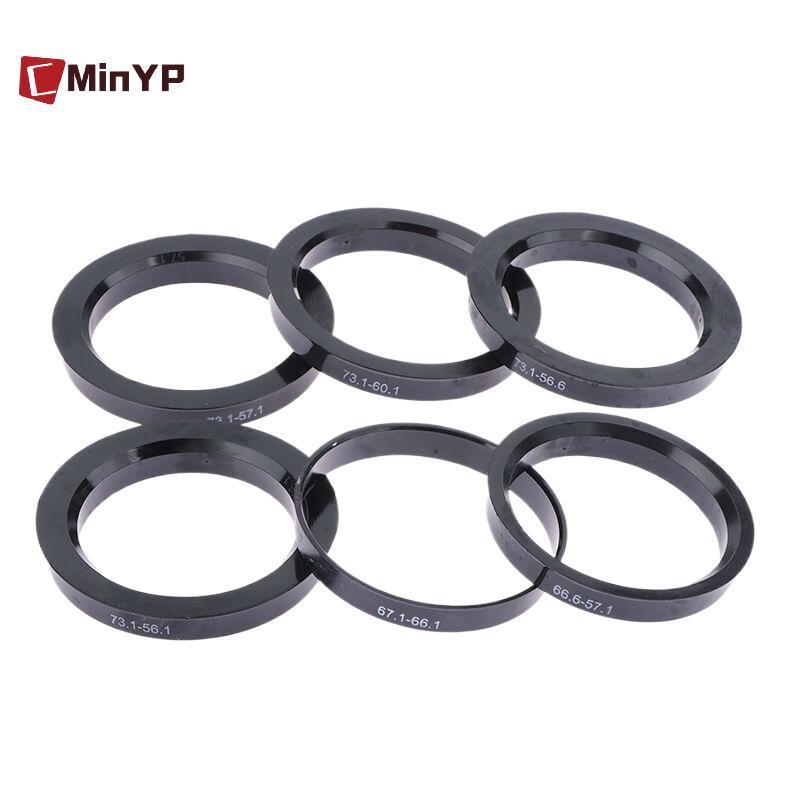 CMinYP 4 Xe Ô Tô Nhựa Bánh Xe Trung Tâm Nhẫn Trung Tâm Khoan 66.6-57.1 67.1-68.1 67.1 67.1-66.1 73.1