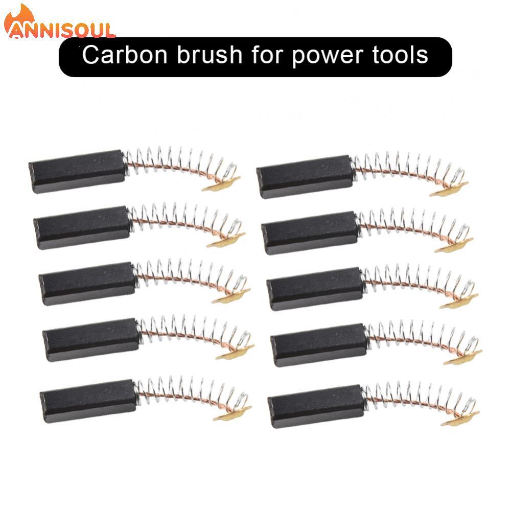 [NISO]Power Tools Kit Motor Coal Brushes Feathered 6x6x20mm Motorbrush Drill Set Of 10