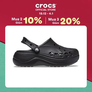  Giày Clog Nữ Crocs Baya Platform - Black 