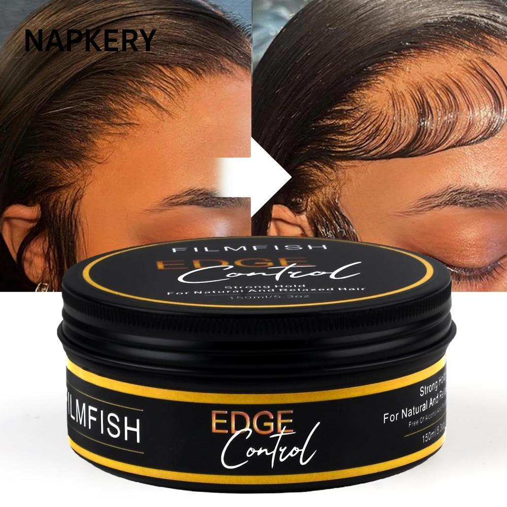 Gel dưỡng tóc NAPKERY Edge Control, Gel giả ren giữ chắc chắn không phức tạp, Edge dày cố định chống