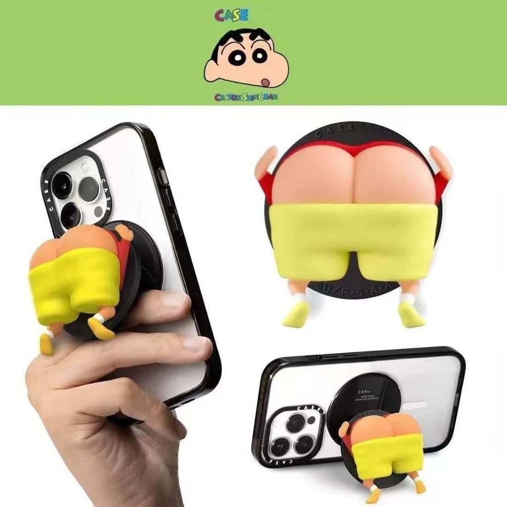 Crayon Shin-Chan Giá đỡ điện thoại di động ba chiều Phim hoạt hình dễ thương Giá đỡ gấp từ tính Cray