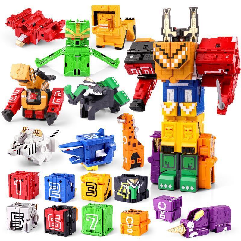 Cube Chuyển Đổi Kỹ Thuật Số Beast King Team Fit Robot Đồ Chơi Giáo Dục Trẻ Em King Kong Suit Boy