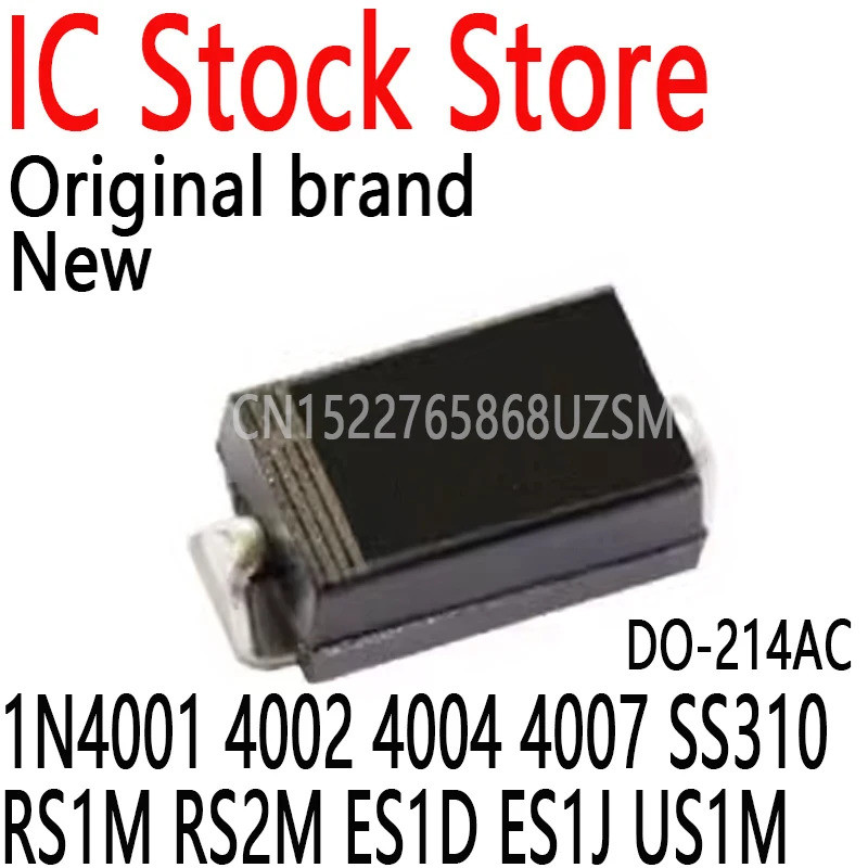 5 CÁI M1 M2 M4 M7F A7 SMA Chỉnh Lưu Diode 1A SMD Schottky Điốt DO-214AC 1N4001 4002 4004 4007 SS310 