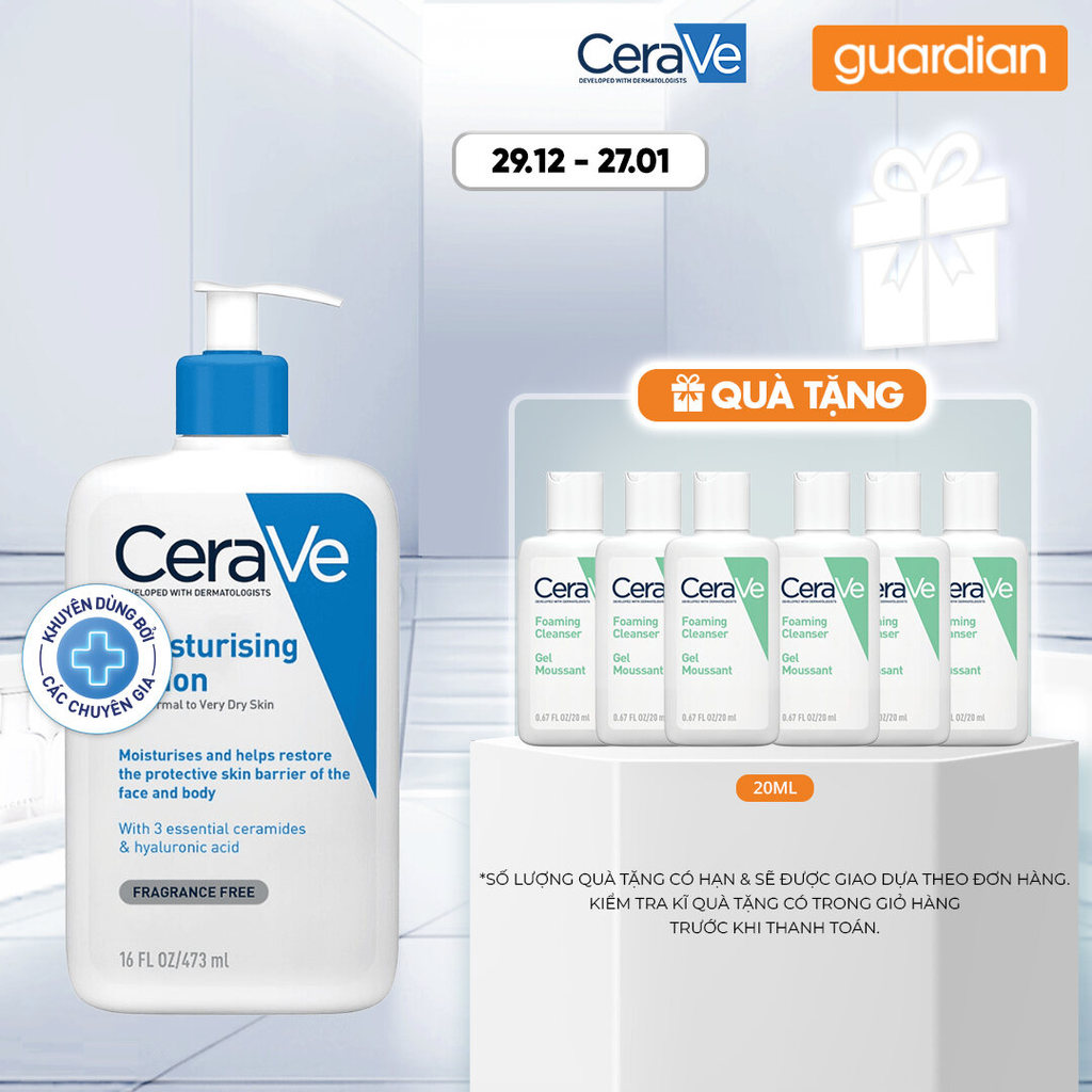 Sữa Dưỡng Thể Cerave Moisturising Lotion Cho Da Thường Và Da Khô 473Ml