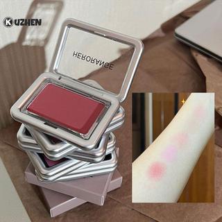 KUZHEN HERORANGE Monochrome Matte Blusher Palette Mềm Mại Mượt Cheek Mặt Tự Nhiên Rouge Đĩa Khỏa Thân Độ bão Hòa Thấp Blusher Đĩa HOT