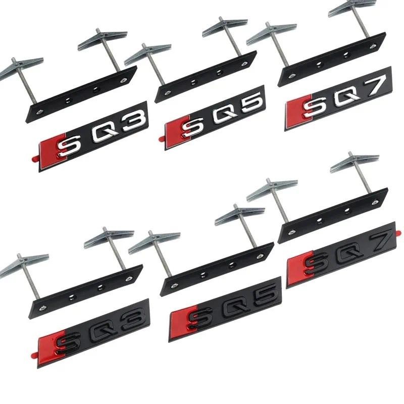 Audi SQ3 SQ5 SQ7 Biểu Tượng ABS Nhựa Xe Lưới Tản Nhiệt Trước Huy Hiệu Logo Bên Ngoài Sửa Đổi Phụ Kiệ
