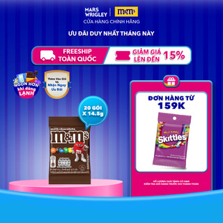  Combo 20 gói Kẹo Socola M&M's gói 14.5g socola  1 hộp x 20 gói  