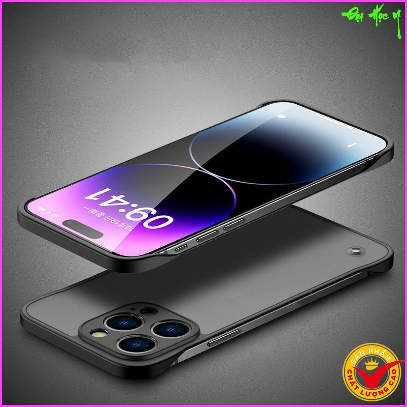 Ốp Lưng mờ cứng không viền IPHONE 16/ IP 16 Pro/ IP 16 Promax/ IP 16 Plus... lưng mờ đen cao cấp