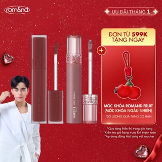  Rom&nd x KOL  Combo Son Kem Blur Fudge Tint + Son Bóng Romand Glasting Color Gloss 