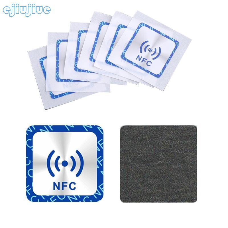 Cc Bộ 6 Miếng Dán Ntag213 Chống Kim Loại NFC Ntag213 Nhãn Dán Thẻ Vuông NFC