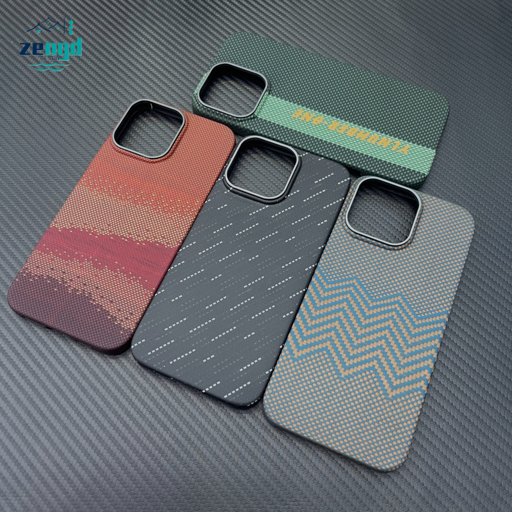 Ốp lưng sợi Kevlar Aramid từ tính cho iPhone 16 Pro Max - Cov chống trầy xước mỏng nhiều màu