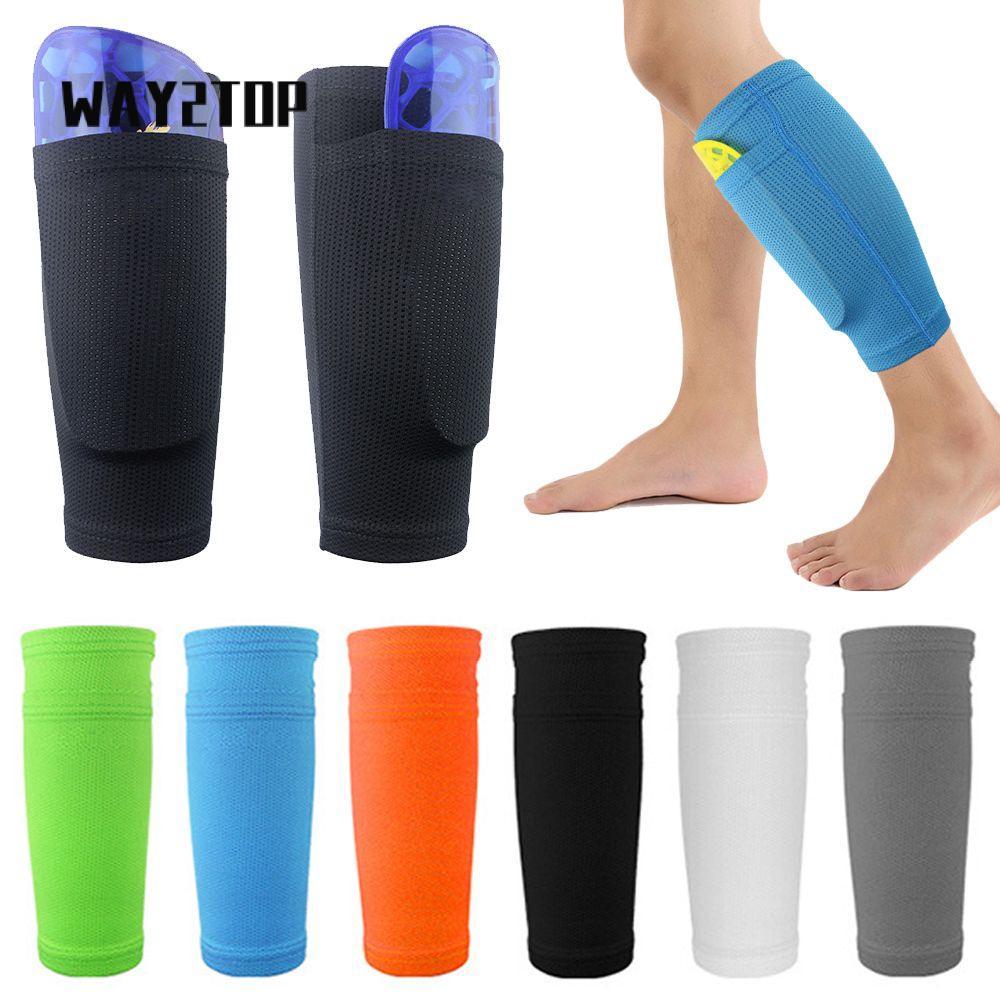 WAY2TOP Bóng Đá Shin Holder Shinpads Pocket Soft Instep Tất
