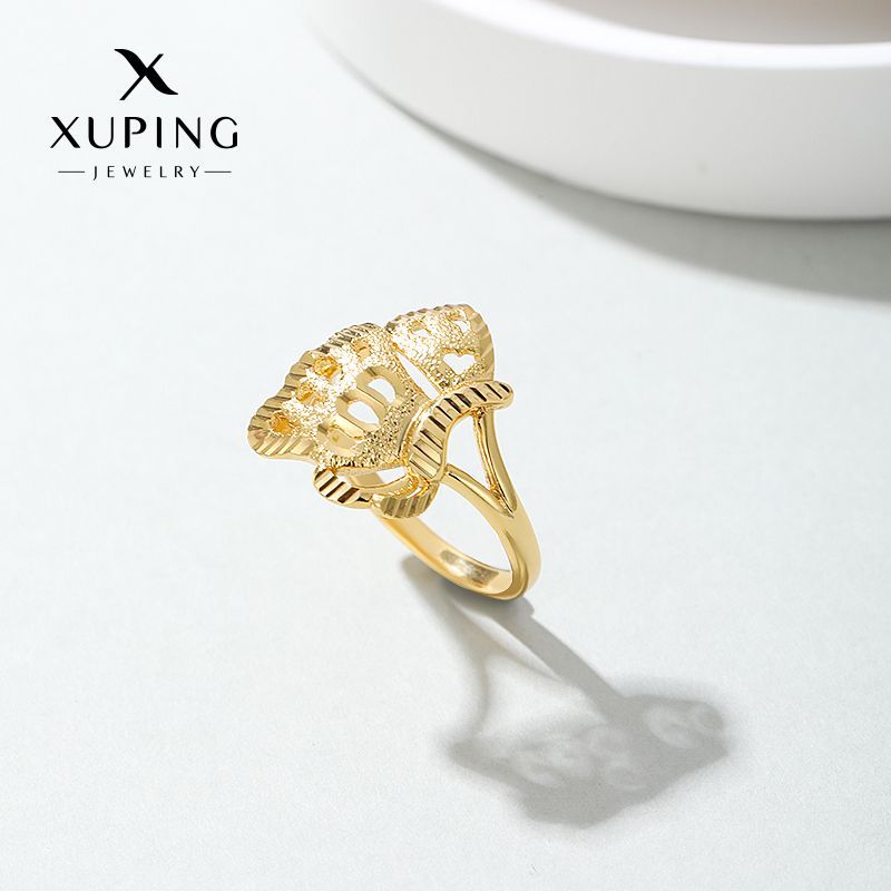 A New Xuping Jewelry Ring for Women2024Fashion Wedding Jewelry Ring Butterfly gold Closed Ring Gift 