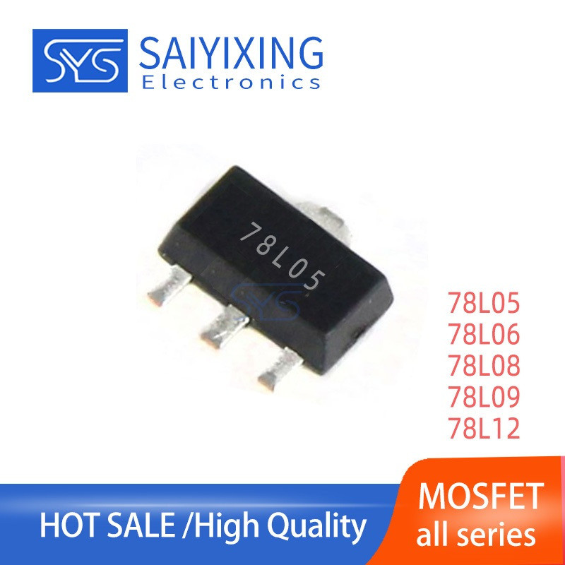 5 CÁI 78L05 78L06 78L08 78L09 78L12 Bộ điều chỉnh điện áp ba đầu Ống chip ic