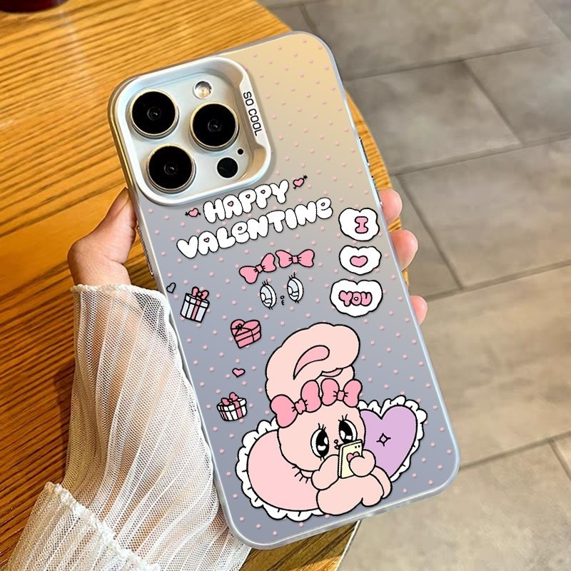 Gối Thỏ Hồng Dễ Thương Thích Hợp Cho iPhone 17 ProMax XSMAX 13 Pro 15 XS 12 Plus 14 Pro 11 Pro 16 Pr