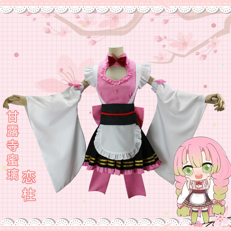 Demon Slayer - Kimono cosplay bộ nhập vai cho nhân vật Kanroji Mitsuri
