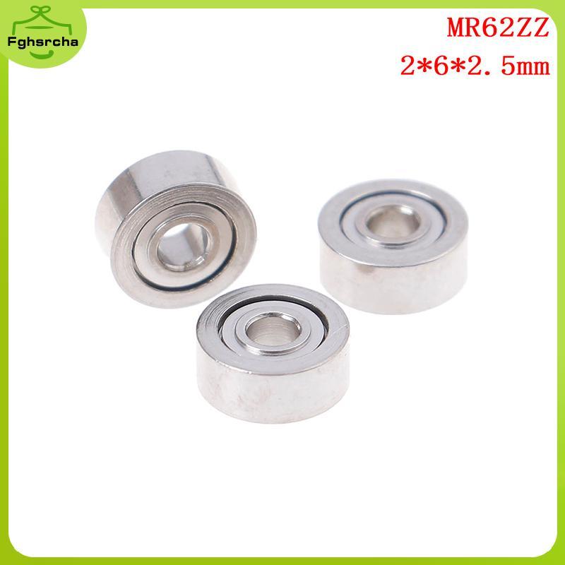 10 Chiếc MR62ZZ (2x6x2.5mm) Vòng bi chính xác được che chắn bằng kim loại Vòng bi mini