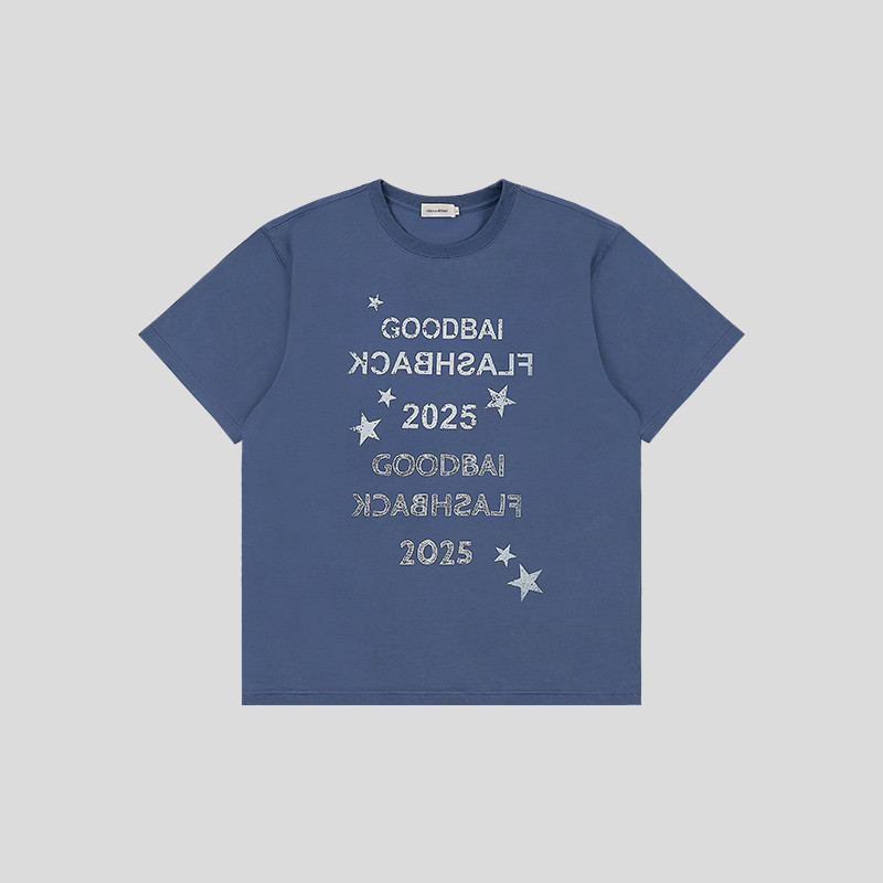 Áo nam chất lượng cao GOODBAI logo tương phản in màu 100% Cotton cao cấp Áo thun ngắn tay cỡ lớn