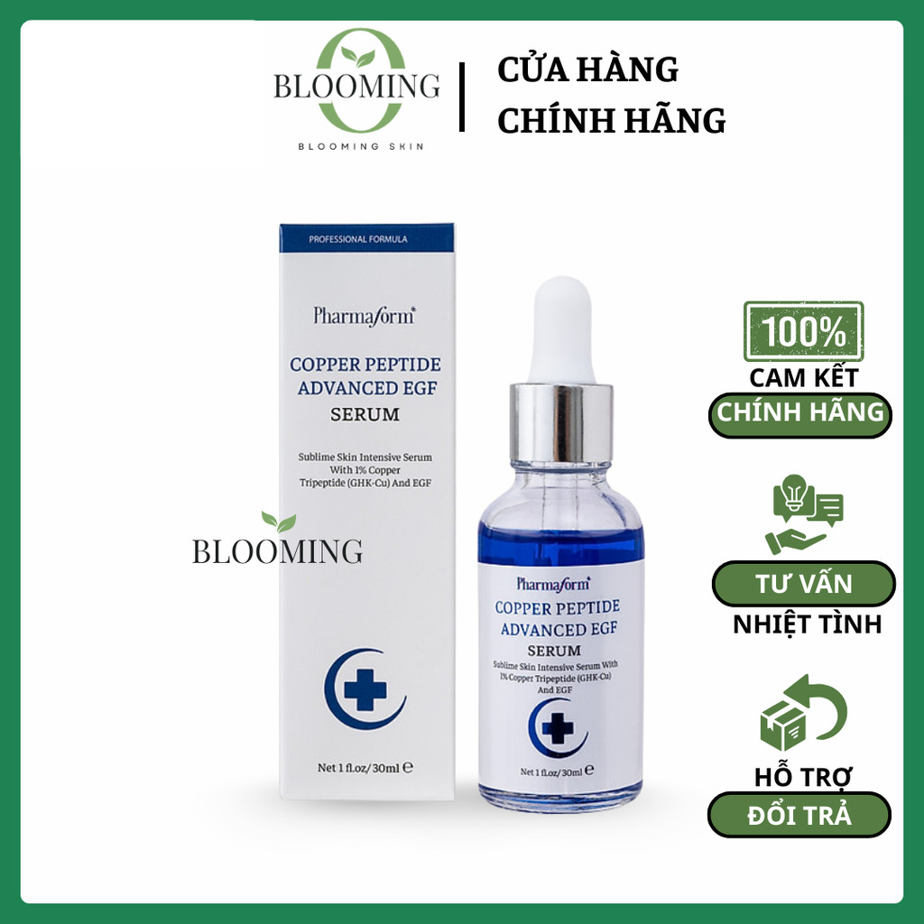 [Công Ty] Tinh Chất Phục hồi da, chống lão hóa Pharmaform Copper Peptide Advance Serum with 1% GHK-C