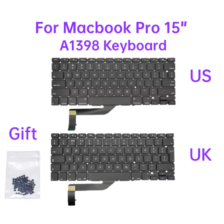 Laptop Mới A1398 Bàn Phím Cho Macbook Pro Retina 15 "A1398 US UK 2012-2015 Năm