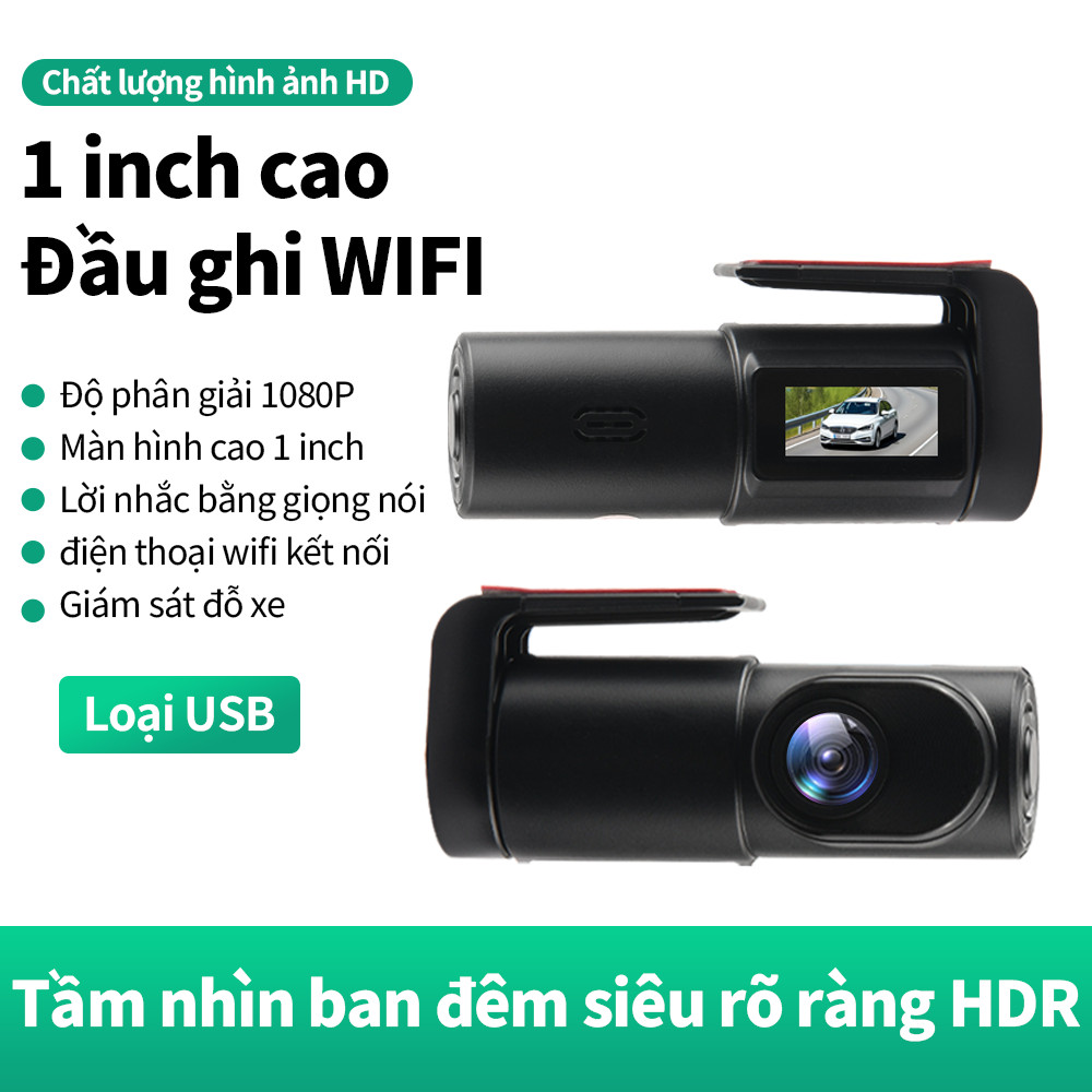 Camera hành trình WIFI DVR - Cam hành trình ô tô chất lượng cao Full HD 1080 chân mini USB