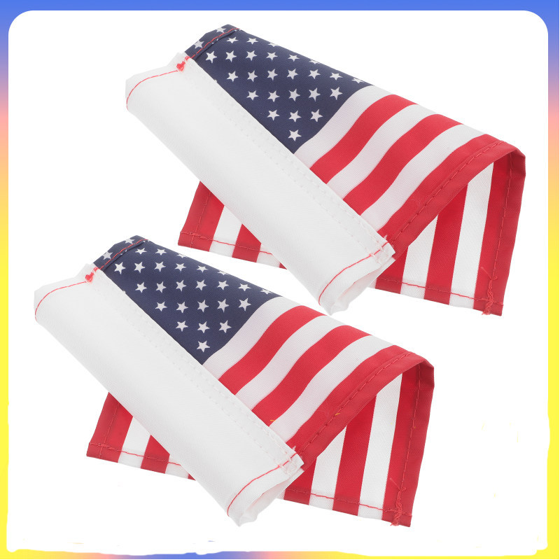 2 Chiếc Cờ Golf Mini: 8x6 Inch Golf Practice USA Flags - Vải Nylon Chống Phai Màu, Cung Cấp Chipping