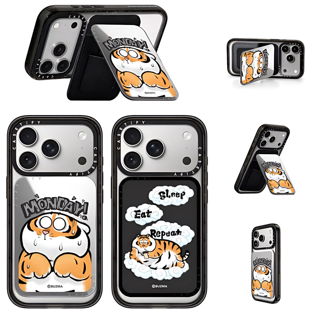 Bu2Ma Tiger Snappy Từ Gương Đựng Thẻ Chân Đế Chân Đế Cho iPhone Điện Thoại Android Đa Năng