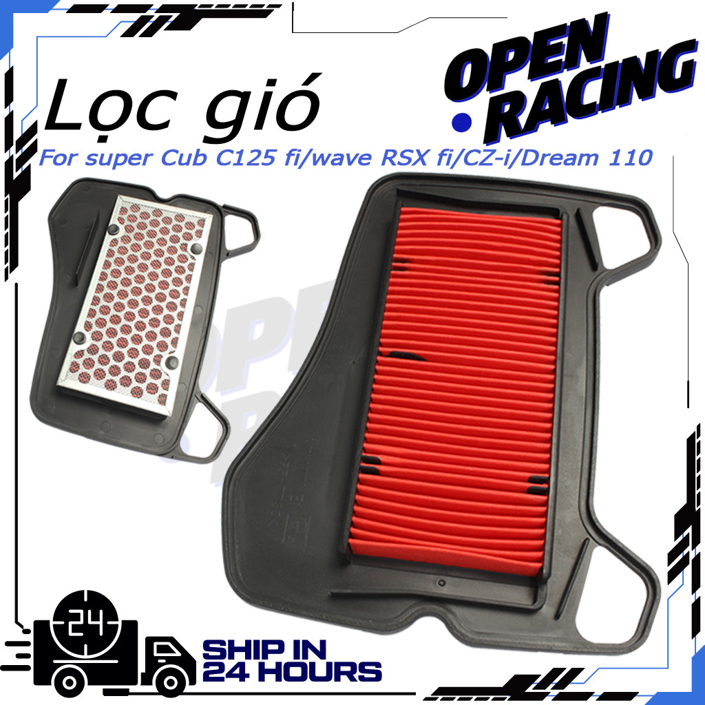 Lọc gió độ super Cub C125 fi / wave RSX fi / CZ-i /Dream 110