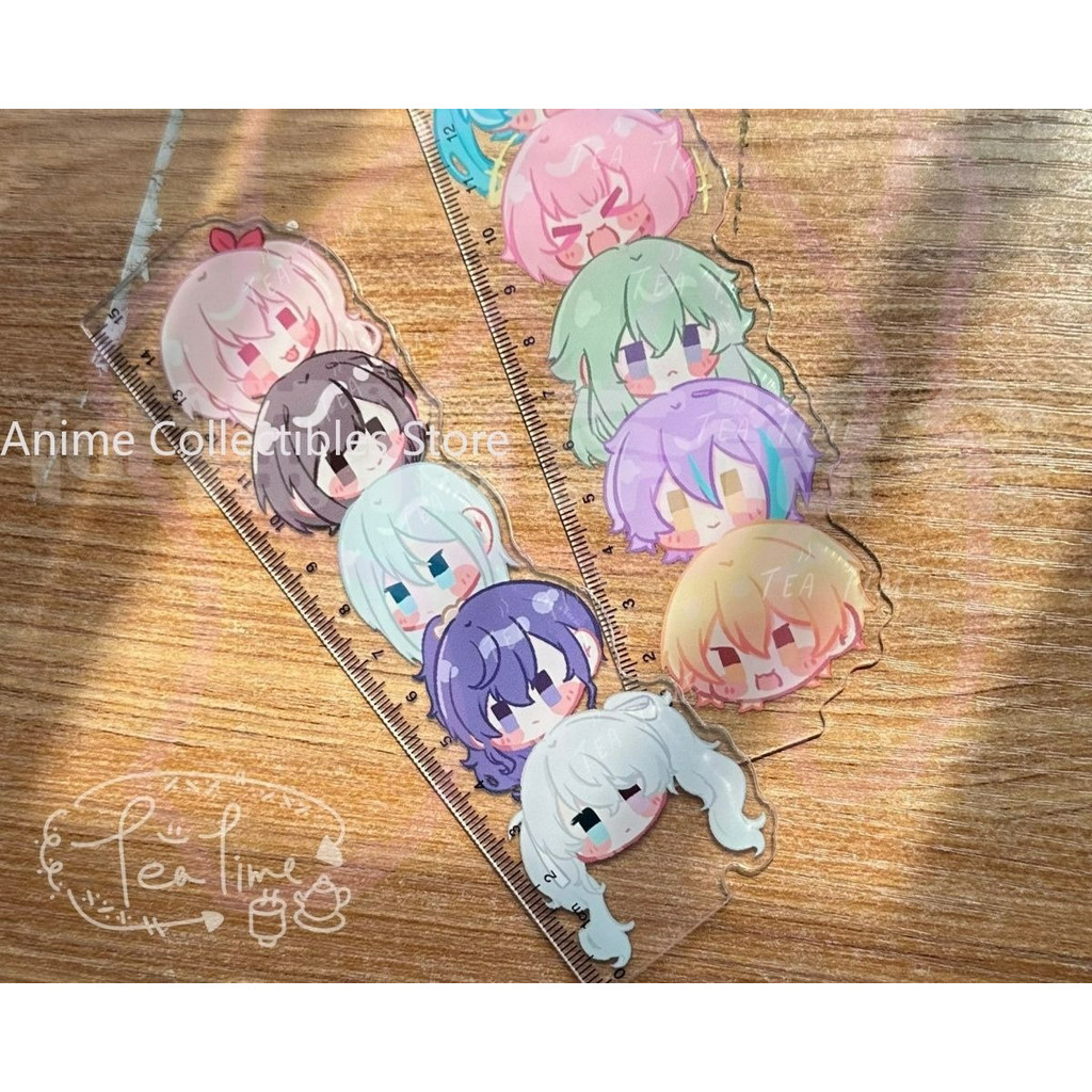 New Anime Project Sekai Shinonome Akito Akiyama Mizuki Cosplay 15cm Straight Ruler Drawing Tool Stud