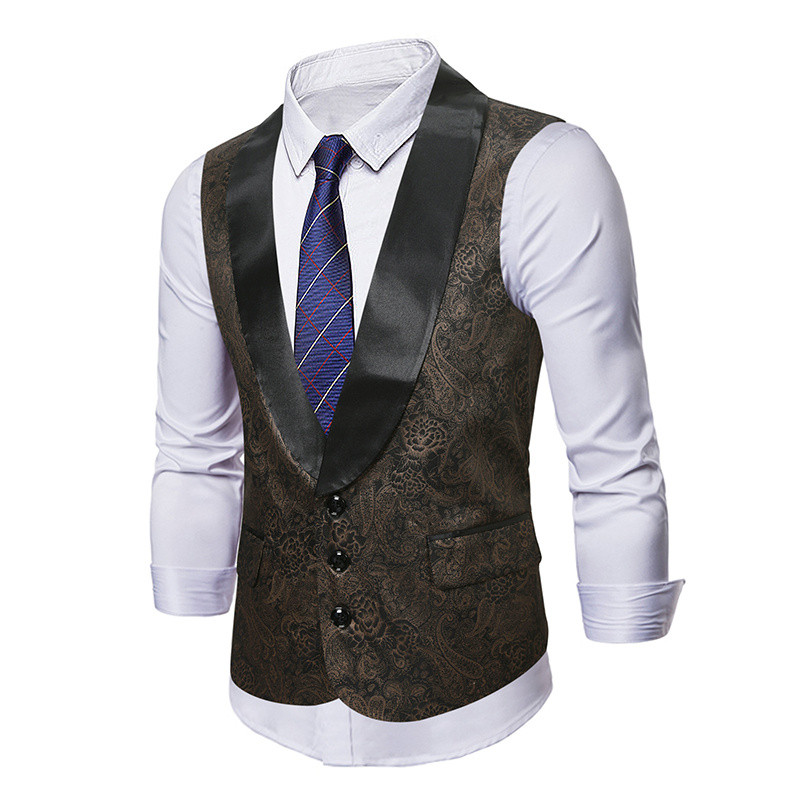 Áo Vest Hiệu Suất Trang Phục Đính Kim Sa Lấp Lánh Phong Cách Tòa Án Anh Màu Xanh Bóng Cổ Trái Cây Ph