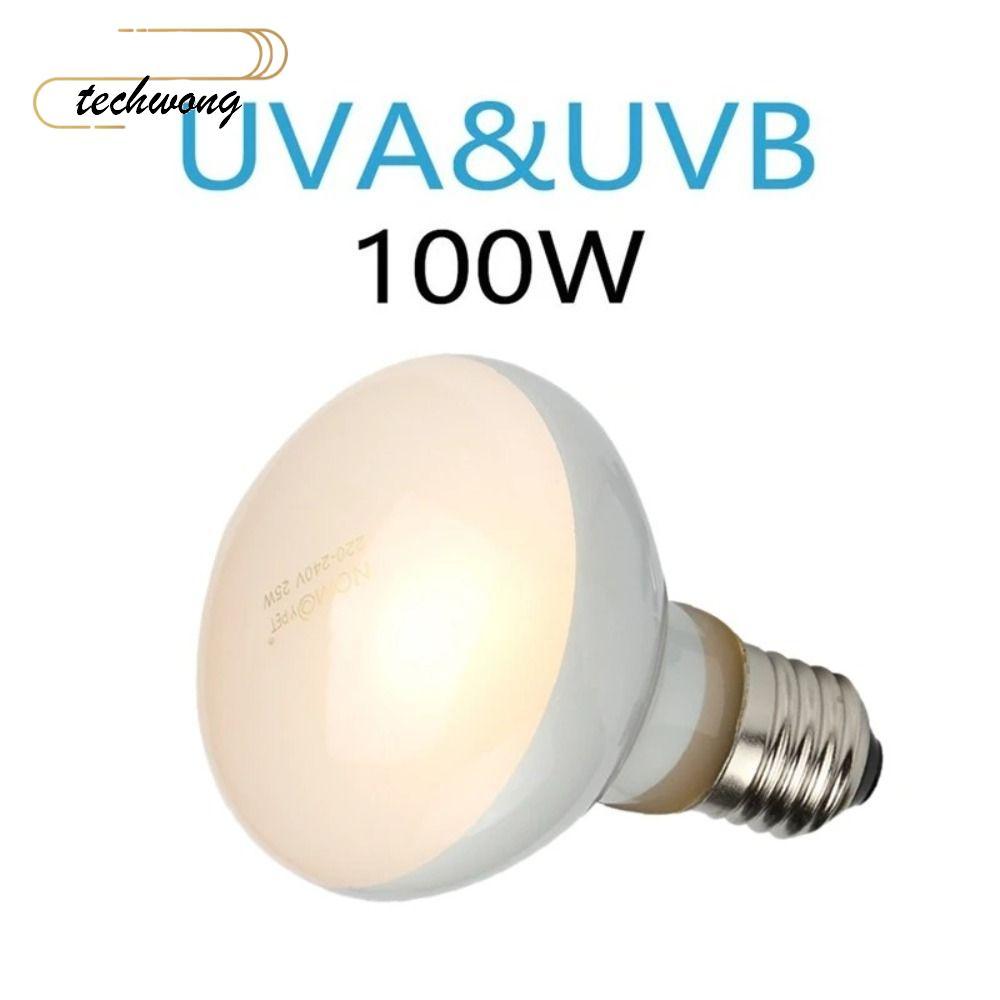 Đèn nhiệt bò sát TECHWONG, Bóng đèn nhiệt sưởi ấm thú cưng Bóng đèn sưởi ấm bò sát, Đèn nắng mô phỏn