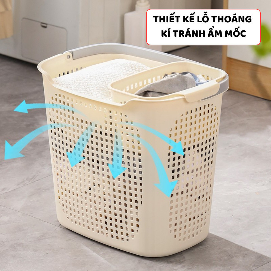 Set Giỏ Đựng Quần Áo 3 Màu 3 Size Cho Gia Đình, Combo Giỏ Nhựa Đựng Đồ Có Quai Xách Tiện Lợi Q480 | BigBuy360 - bigbuy360.vn