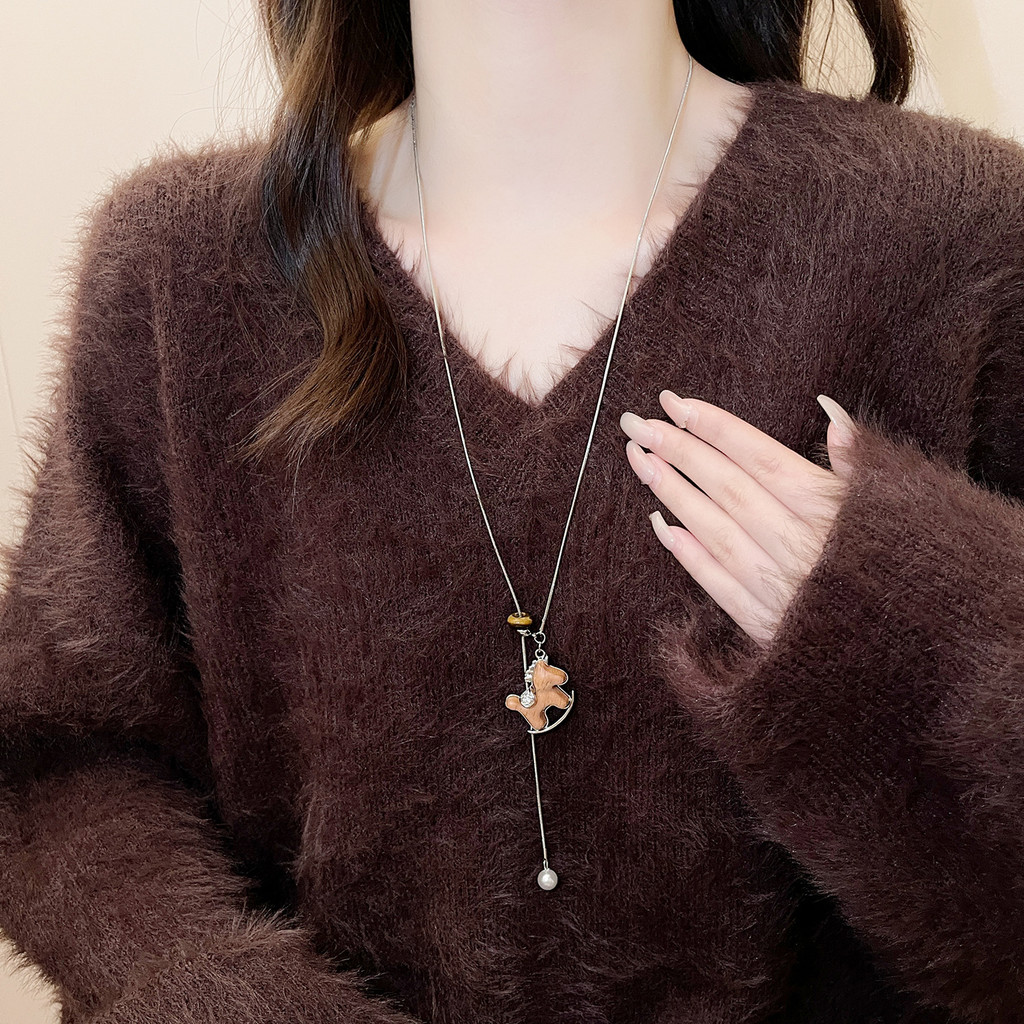 Vòng cổ ngựa màu cà phê Maill