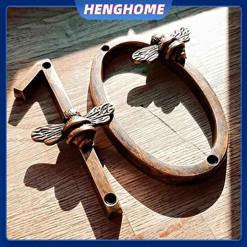 HENGHOME Bee House Number Sign Brass Bee House Number Metal Crafts Modern Door Sign Number Signs Pla